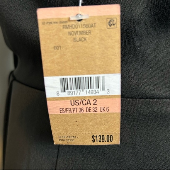 Rachel Roy Black Cutout Dress Wrap Front Midi Cocktail Party Dress Size 2 - Picture 13 of 16